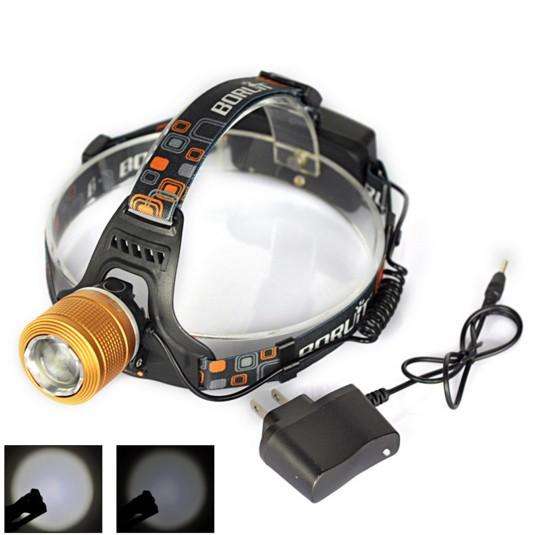 LED Headlight Adjustable Zoomable Headlamp Frontale Flashlight