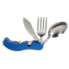 Multi-Function Tool Foldable Fork Spoon Set Stainless Steel Camping Travel Picnic Cutlery | At Camping