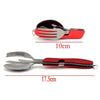 Multy-function Outdoor Camping  4 in 1 Stainless Steel Cutlery | At Camping