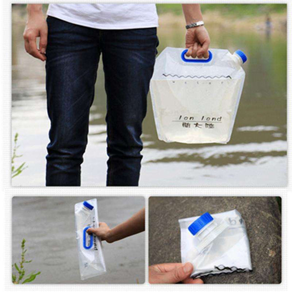 Drinking Water Bag  5L / 10L PVC Outdoor Collapsible Transparent Car Water Carrier Container